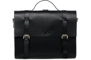 SID & VAIN Serviette Ordinateur Boston Duo | Compartiment 15" Laptop Cuir véritable | Mallette + Sac à Dos Grand | Sac bandoulière Travail Fait à la Main