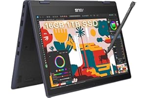 IST COMPUTERS Asus flip S 14 2 in 1 Touchscreen Laptop for Student & Business (14" FHD, 16GB RAM, 1TB SSD, Intel Core i3-N305 (> i5-1135G7)) Ruggedized & Spill-resistant, 10-Hr Battery Life, Webcam, Win 11 Pro