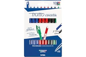 Busta Tratto Cancellik 8 + 2 colori scuola - 832700, 10 Pezzi
