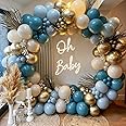 Arco Kit Ghirlanda Palloncini Blu Bianchi, 125 pezzi Kit Arco Palloncini con Palloncini Blu, Palloncini Bianchi Sabbia, Kit P