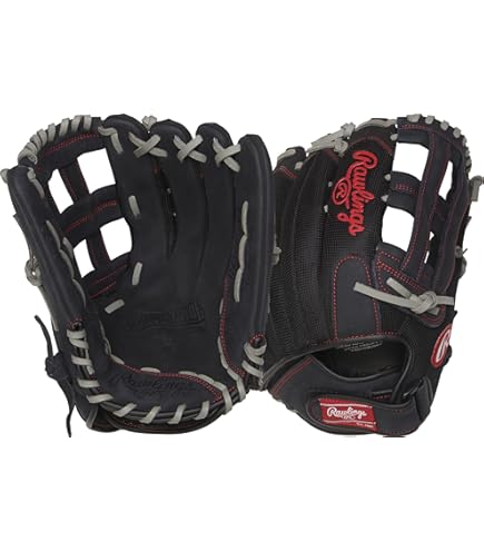 Kit De Lacets Rawlings Pour Gant Baseball/Softball - Noir - Boîte Ouverte