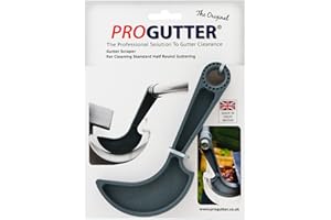 PROGUTTER Half Round Gutter Cleaning Scraper. The Original Scraper for Removing Debris and Weeds from Half Round Gutters.