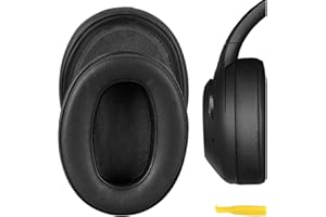 Geekria QuickFit Protein Leather wymienne nauszniki do słuchawek Sony WH-XB900N, zestaw słuchawkowy, części naprawcze (czarne)