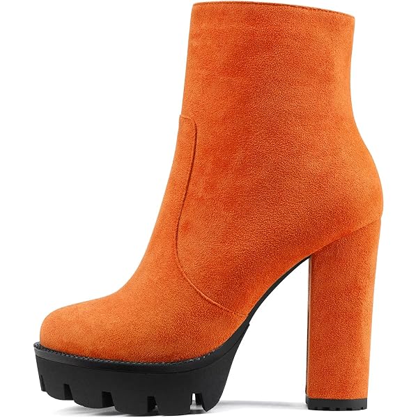 FRAUIT Stivali Donna Con Tacco Alto E Plateau Ragazza Stivaletti Con Tacco Largo Scarpe Eleganti Invernali Scarponcini Polacchine Pelle Boots Zeppa Sneakers Bikers