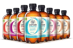 THE GUTSY CAPTAIN KOMBUCHA Gutsy Captain Kombucha ZERO - ZERO Calories, Zero Sugar - Kombucha Tee, Lebendige Kulturen, Keine Konservanten, Unpasteurisiert, Roh und Vegan - 12 x 400ml ZERO (MixBox)