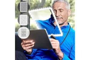 NZQXJXZ 5-krotne szkło powiększające ze światłem, duże okulary powiększające do wielokrotnego ładowania bez użycia rąk z elastyczną gęsią szyją, ultra przezroczyste soczewki 25 x 18 cm, idealne do