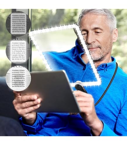 Lente D'Ingrandimento Con Luce LED 5X - 42 LED Regolabili | Base Stabile E Braccio Flessibile | Per Lettura E Hobby - Foto 6