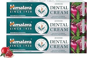 Himalaya Herbals Dental Cream Toothpaste 3 Pcs of 100g Anti-inflammatory, Anti-swelling, Gum Protection Dental Care Hygiene Toothpaste