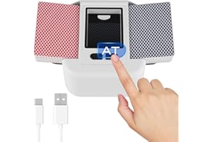 HOTUT Automatic Card Shuffler Machine 2 Decks Playing, Rechargeable Card Shuffling Machine, One-Press AUTO & Manual Mode, Low Noise, Electric Card Shuffer for Poker, UNO, Blackjack, Texas Hold'em