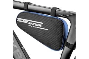 ROCKBROS Borsa da Telaio Triangolo per Bici MTB Borsa Triangolare Bicicletta Tubo Centrale Design Ergonomico Grande Capacità 1.2L con Strisce Riflettenti