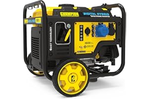 Champion Power Equipment 3600 Watt Petrol Digital Hybrid Inverter – 224cc Engine, 14 hour run time, Ultra-quiet and Light, Clean Power Hybrid Generator, Economy mode to Save Fuel & Surge Protection