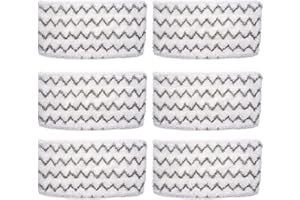 BIHARNT 6 Pack Steam Mop Replacement Pads Compatible with Shark Steam Mops S1000UK & SteamSpot S2001UK, Floor Steamer Pads Washable, Reusable Microfiber Cleaner Pads