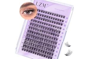 LZM Doczepiane rzęsa Cluster Lashes - D Curl 8-16 mm, klastry rzęs, naturalne, 168 sztuk
