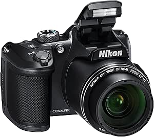 Nikon Coolpix B500 Fotocamera Digitale Compatta, 16 Megapixel, Zoom 40X, ISO 125 - 6.400, VR, LCD Inclinabile 3", Full HD, Bluetooth, Wi-Fi, Nero [Nital Card: 4 Anni di Garanzia]