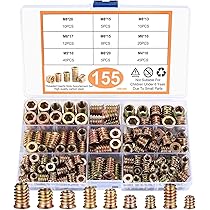 Sourcingmap M6 X 8mm Quattro Fronti Dadi A T Captive Inserti Ciechi 50Pz Mobili Legno - Foto 5