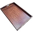 Large Wooden Serving Tray 60 x 40 x 5.5 cm in Brown Color