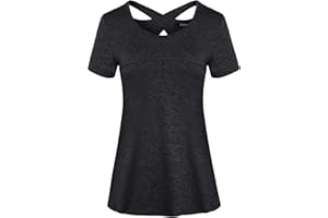 iClosam Maglietta Sportiva Donna T Shirt Palestra Donna Maglia Maniche Corte Corsa Asciugatura Rapida Top Elastico Magliette Fitness Yoga Tee