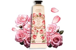 Panier des Sens - Crème Mains pour Peau Sèche - Mini Creme Mains Rose, Hydratante - Beurre de Karité & Huile d'Olive - Soin des Mains Fabriqué en France - 97% d'Ingrédients Naturels - 30 ml