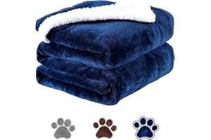 HAPPY HACHI Coperta Impermeabile per Cani 150x127cm, Premium Morbida Lavabile Coperte in Pile Cane, Doppia Faccia Flanella Termica Coperta per Gatto Animali Domestici