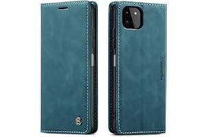 QUQUCHENG123 Ququcheng Schutzhülle für Samsung Galaxy A22 5G, Leder, Flip Case mit Magnetverschluss, Blau