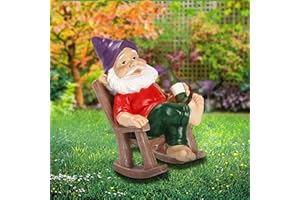 JIAMIAN Gartenzwerg Lustig Gartendeko Figuren, Zwerge Gartenornamente, Gartenzwerge Wetterfest, Cartoon Harz Handwerk, Böse Freche Lustige Outdoor Garten Zwerge(A)