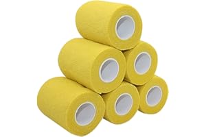 Vendaje COMOmed, cinta microporosa, vendaje cohesivo, crepé, médico, autoadhesivo, envoltura de gasa, envoltura de veterinario para caballos, goma natural, 7,5 cm x 4,5 m