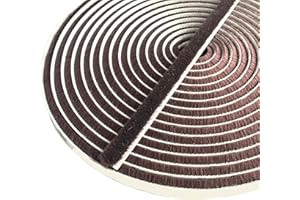 ZHENSFLOURISH Guarnizione a Spazzola, 10M Paraspifferi Spazzola, 9mm(L) X 5mm(P), Marrone, Paraspifferi Spazzola Adesivo, Guarnizione a Spazzola Autoadesiva, Guarnizione a Spazzola