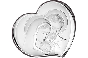 VALENTI ARGENTI Valenti&Co - Pannello Sacro Laminato in aregnto - Retro in Legno - Sacra Famiglia cod: 81252/3L