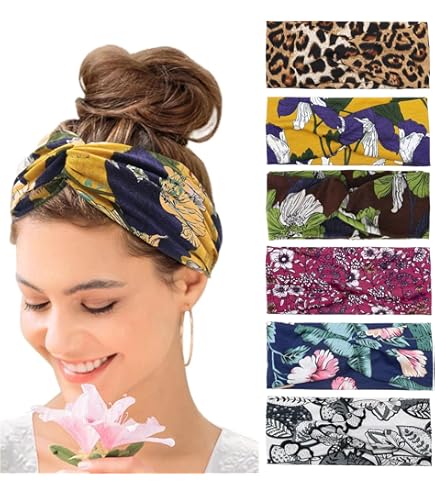 Maxi Elastico Per Capelli A Fiori A Contrasto - Foto 6