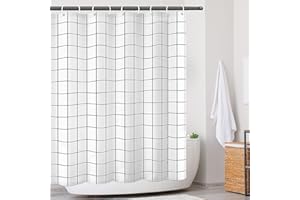 DUFU Cortina de Ducha de Secado Rápido y Lavable - Impermeable Poliéster con 12 Ganchos (180x200 cm) para Baño