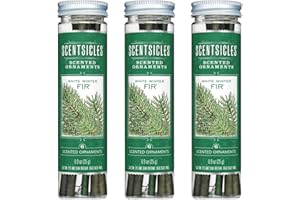 ScentSicles Aromático Adornos Colgante Adornos para Árbol de Navidad Fiesta de Navidad Aroma Varillas - Blanco Invierno Abeto