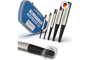 STONE REEF Profesjonalny zestaw wykrętaków do wkrętów [5-częściowy z HSS 4241] – profesjonalny zestaw wykrętaków lewostronnych, wykręcacz, narzędzie do wykręcania śrub, zestaw do usuwania śrub,