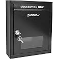 Plantex All in 1 Letter Box/Multipurpose Box- Suggestion Box/Complaint Box/Post Box/Donation Box/Letter Box for Home gate and Office with Keylocks - Table Top, Wall Mounted - GI Steel (Black)