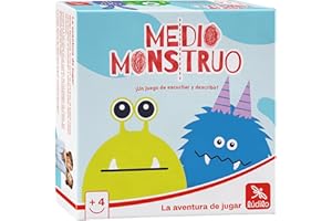 Ludilo - Medio Monstruo | Juegos De Mesa Niños 4 Años O Más | Juegos Educativos Niños 4 Años De Partidas De 10 Minutos | Juego De Mesa De 2 A 4 Jugadores