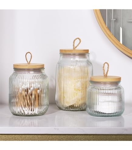 2er-Set Acryl-Apothekergläser Mit Deckel – Für Wattestäbchen & Kleinkram