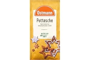‎OSTMANN Ostmann Gewürze – Pottasche | Backtriebmittel für Honig- und Lebkuchen | Ideal als Backpulver für schwere Flachgebäcke, Kaliumcarbonat E 501 | 15 g im Beutel
