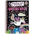 Bookoli - Scratch Art Stickers Unicorn Magic - Scratch Art Sticker Book - Unicorn Activity Book - Perfect Gift for Kids - Scratch to Create Art - Arts and Crafts