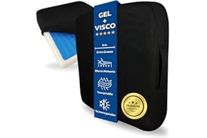 INDESMED Cojín Antiescaras de Gel y Viscoelástica Premium 40x40x8 cm - Prevención y Alivio de Úlceras por Presión | Ergonómico, Ortopédico, para Silla de Ruedas, Oficina y Coche | Funda Antideslizante