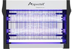 ASPECTEK Elektryczny środek do usuwania owadów do pomieszczeń o mocy 20 W, zabija owady na komary, muchy, mole, eksterminator komarów do użytku domowego, restauracji i biura