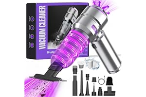 Bemkia Aspirabriciole Senza Fili, 16000Pa Mini Aspirapolvere Auto, USB Alta Potenza Aspirazione, Ricaricabile Portatile Aspirapolver Handheld Vacuum Cleaner per Capelli, Auto, Casa, Ufficio, Cucina