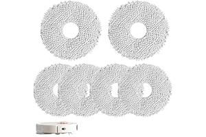 Exbrith 6 piezas Recambios de Toallitas Para Dreame L10 Ultra / L10s Pro / L10s Ultra/Xiaomi X10+ Robot aAspirador, Juego de Accesorios de Mopa Húmeda de Microfibra Lavable