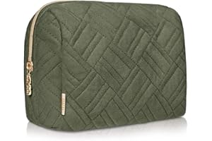 BOACAY Large Makeup Bag, Travel Cosmetic Pouch for Women, Girls & Kids, Make up Bag & Organiser for Purse, Cute Portable Case for Toiletries, Brushes