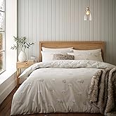 Catherine Lansfield Brushed Cotton Sheep Double Duvet Set Natural