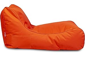 Ecopuf Master | Pouf Fauteuil de Jardin Chaise Longue | Pouf d'extérieur XXL en Polyester imperméable | Pouf Poire avec Poche latérale | Pouf Exterieur Dim 115 x 65 x 60