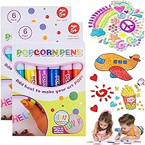 Penne Magiche Popcorn 3D - 12 Penne + Tavole Da Disegno Per Bambini, Divertimento Creativo - Foto 8