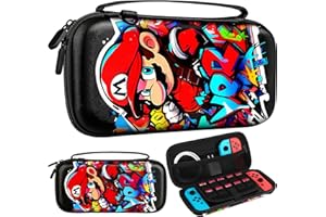 Koecya Carrying Case for Nintendo Switch/Switch OLED Travel Carry Cases for Kids Boys Teen Girls Cute Kawaii Design Aesthetic Portable Hard Shell Covers Pouch Storage Bag for Nintendo Accessories