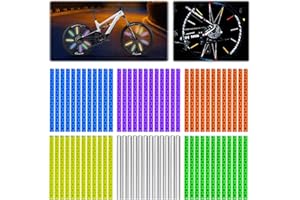 Vordpe 72 reflectores de radios para bicicleta – Reflectores de ojos de gato – Fácil montaje 360° visibilidad – Accesorios para bicicleta (color )