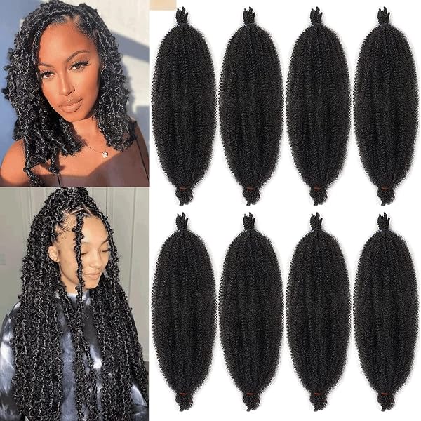 Marley Bob Kinky Curl Haarverlängerung – Afro Kinky Twist, Kunsthaar, 20 Cm, 3 Stück, Verschiedene Farben Erhältlich