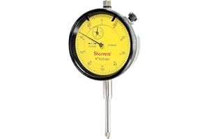 STARRETT Starret 3025-681 Comparateur analogique à cadran jaune course 20 mm, graduation 0,01 mm, échelle 0-100