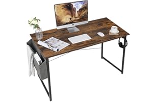 ‎AUAG AuAg Schreibtisch Vintage 120 x 60 cm, PC Tisch Computertisch Braun mit Aufbewahrungstasche, Kleiner Schreibtisch Bürotisch Officetisch für Home Office Schule, Stabil Laptop-Tisch Arbeitstisch